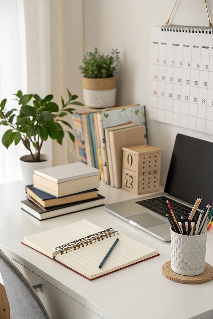 Study workspace background